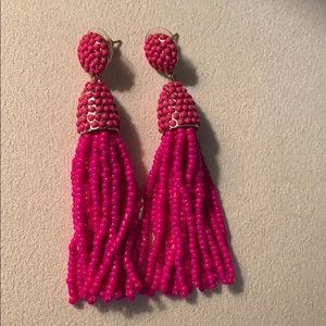 Baublebar fuchsia tassel beaded earrings